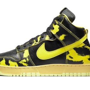 Nike Black and Yellow High-Top Sneakers